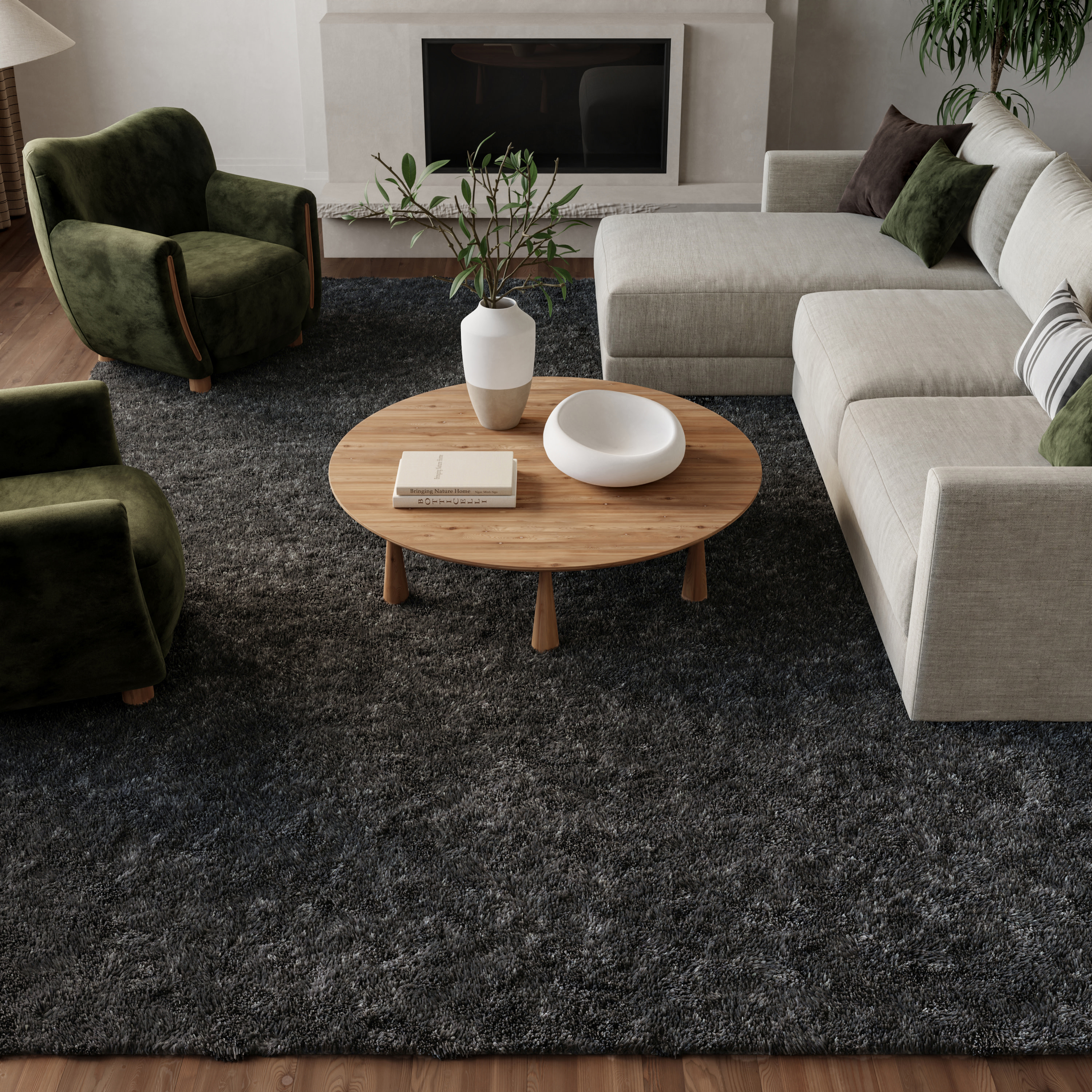 Nourison Dreamy Shag 9' x 12' Grey Shag Indoor Rug