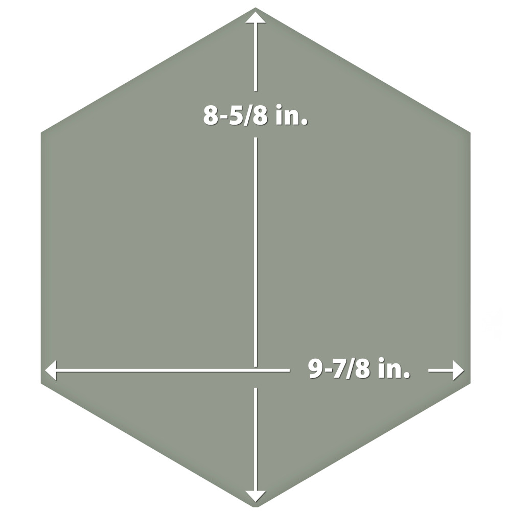 Textile Basic Hex Moss 8-5/8 in. x 9-7/8 in. Porcelain Floor and Wall Tile