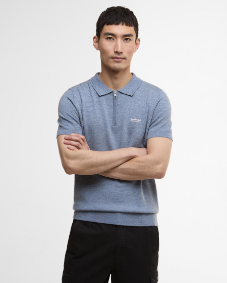 Maverick Mouline Knitted Polo Shirt