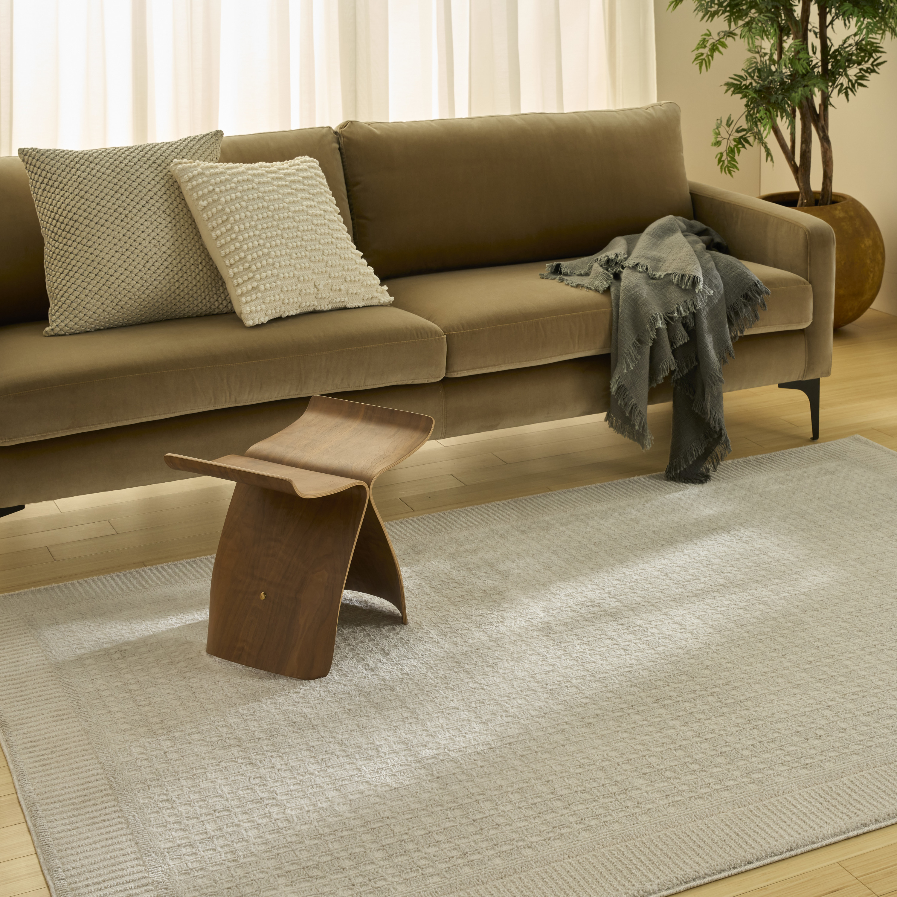 Nourison Nordic 5' x 7' Ivory Modern Indoor Rug