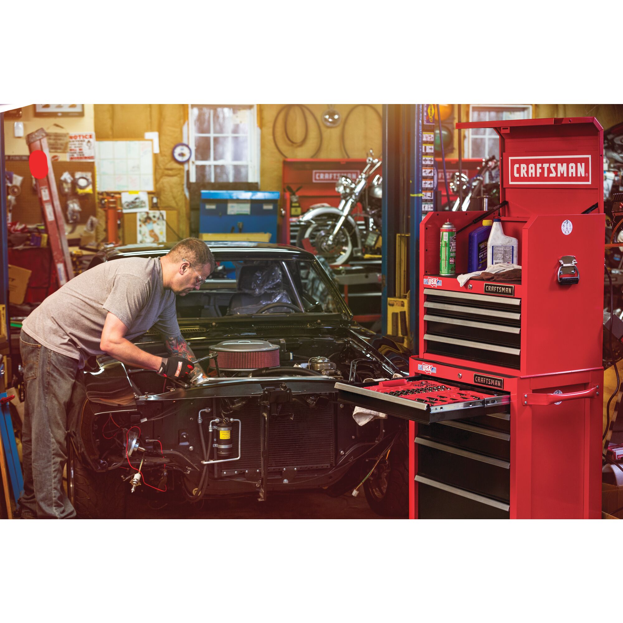 View of CRAFTSMAN Mechanics Tool Set  being used by consumer
