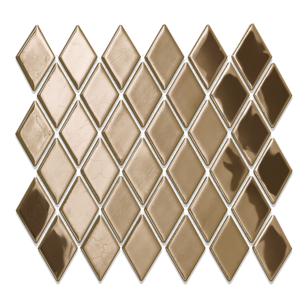 Hudson Kite Gold 10-1/8 in. x 11-3/4 in. Porcelain Mosaic Tile