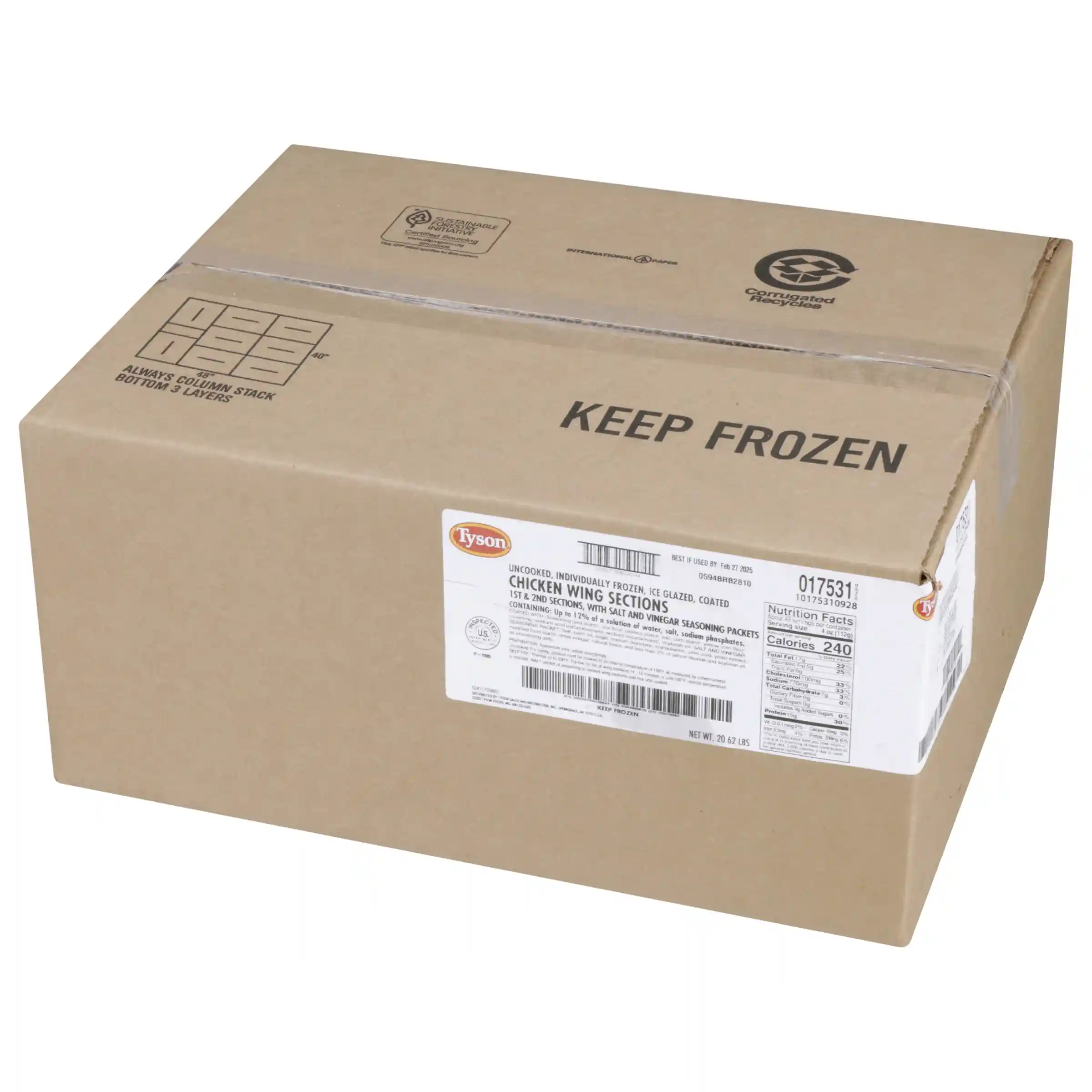 Tyson® IF Coated Bone-In Chicken Wing Sections, With Salt and Vinegar Seasoning Packets, Jumbo_image_5