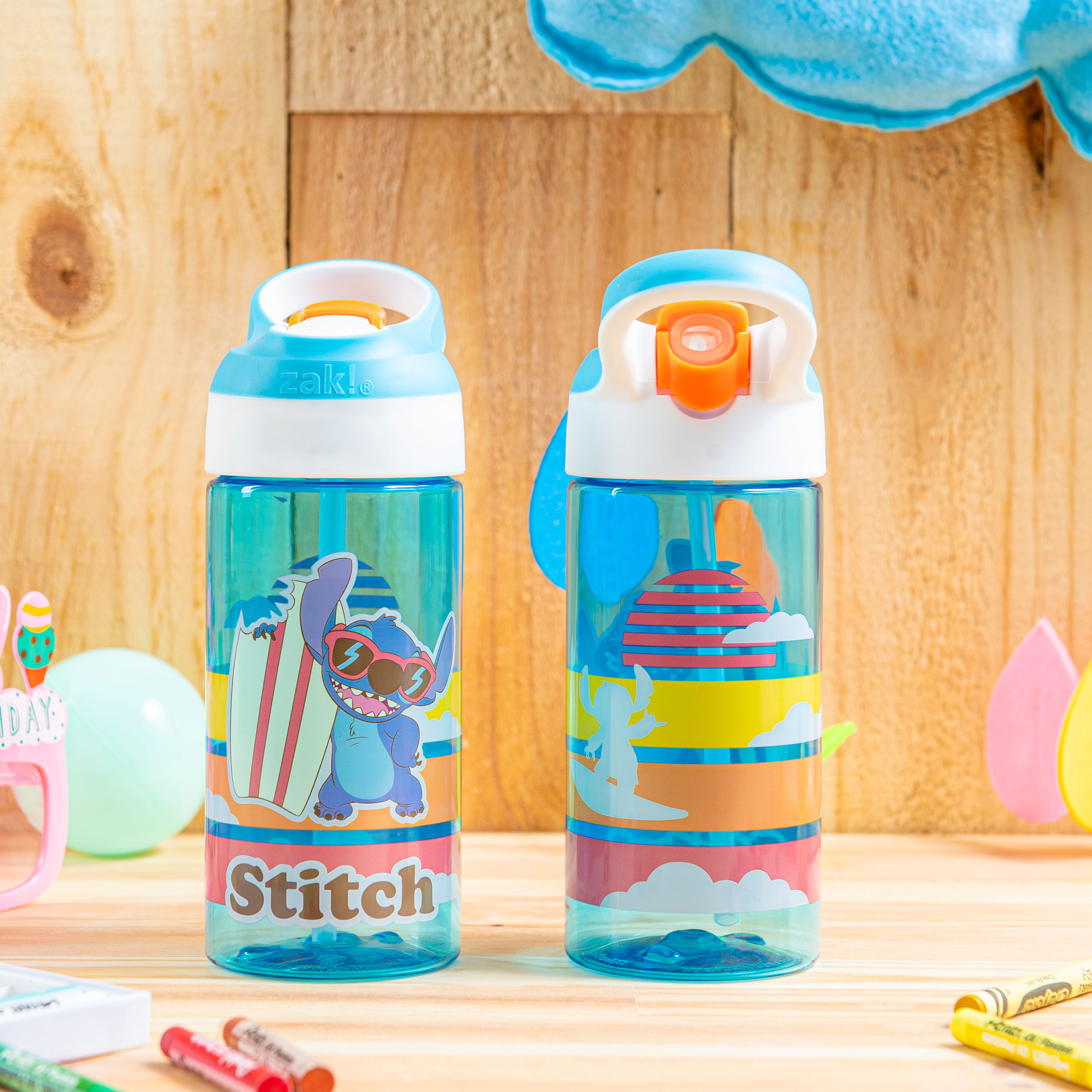 Disney 17.5 ounce Water Bottle, Lilo and Stitch, 2-piece set slideshow image 10
