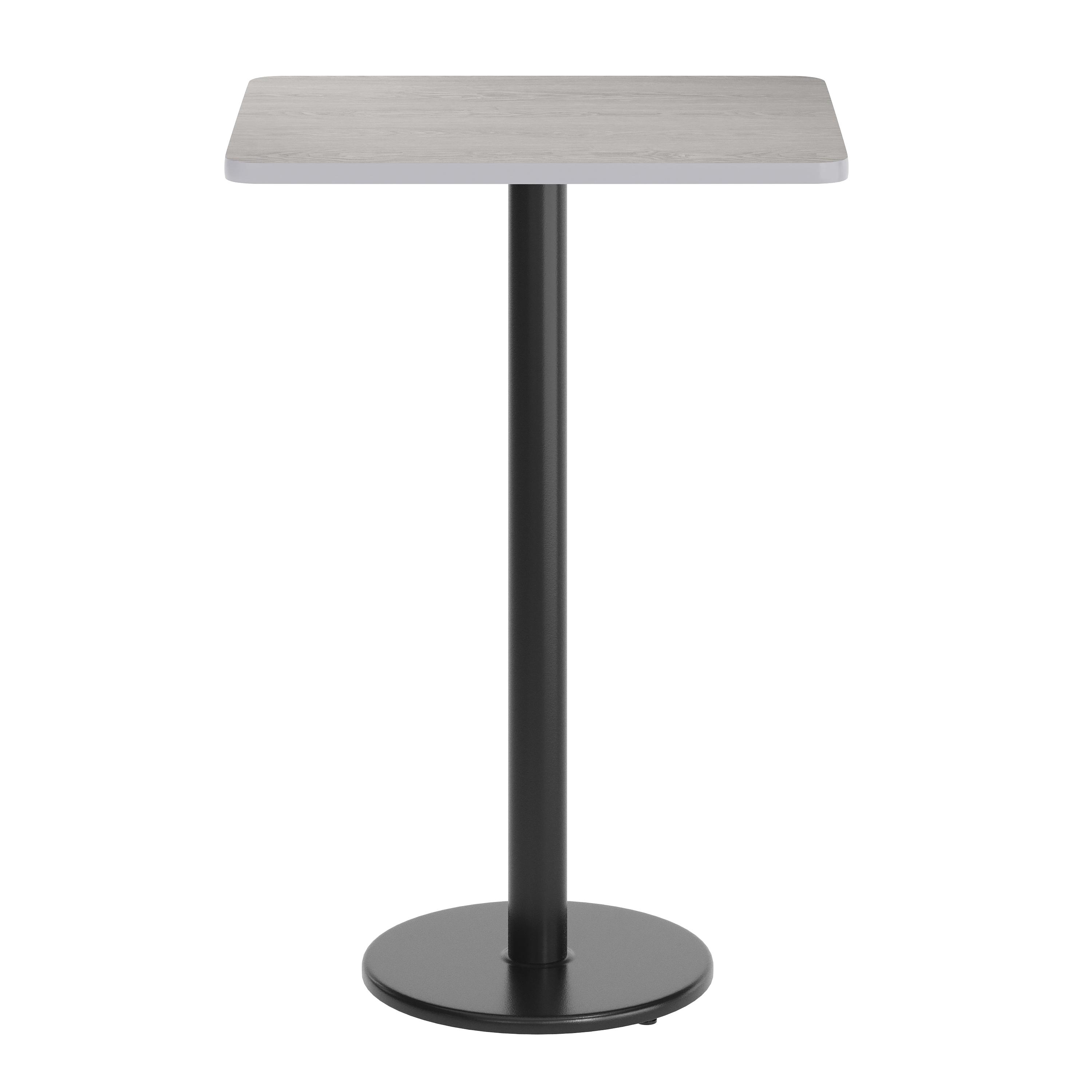 Stiles 24'' x 30'' Gray Rectangular Laminate Table Top with Black 18" Round B... - Picture 24 of 35