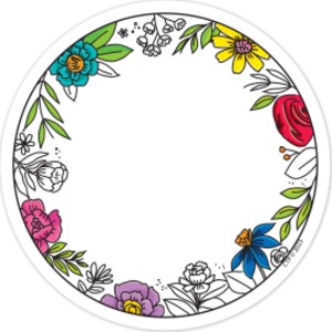 Bright Blooms 3 Inch Designer Cut-Outs, Pack of 36