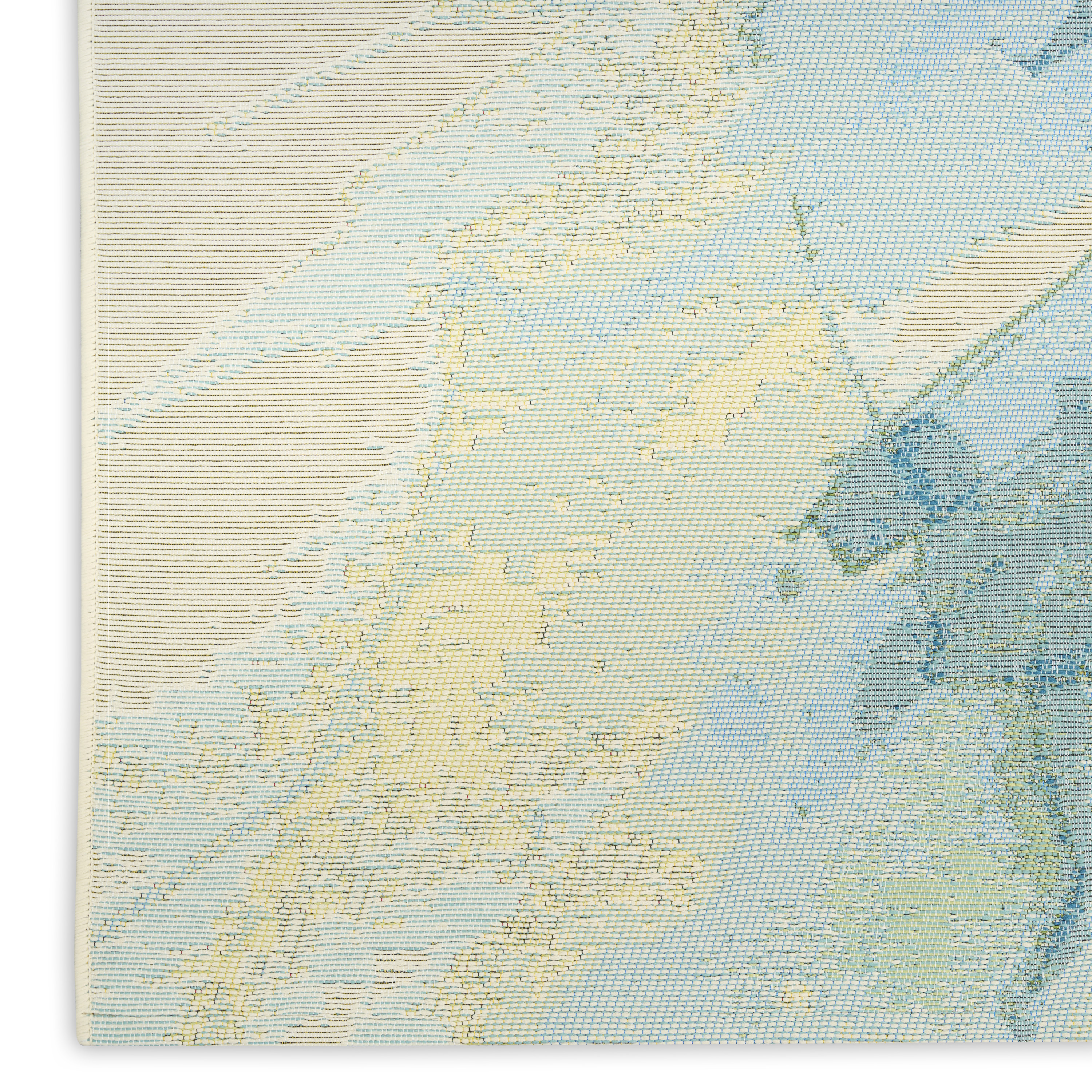 Nourison Color Splash 5'3" x 7'3" Ivory Blue Modern Rug