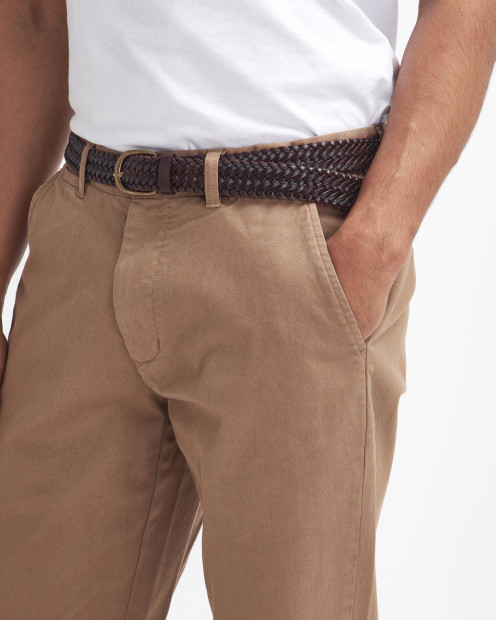 Washed Stretch Tailored Trousers Stone