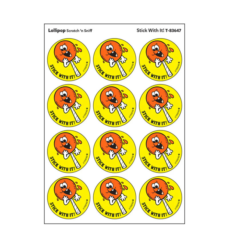 Stick With It!/Lollipop scent Retro Scratch 'n Sniff Stinky Stickers®, 24 ct.