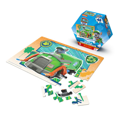 PAW Patrol, 48-Piece Jigsaw Puzzle Rocky in Recycle Truck Vehicle Kids Puzzles Nickelodeon PAW Patrol Toys PAW Patrol Figures, for Kids Ages 4 and up