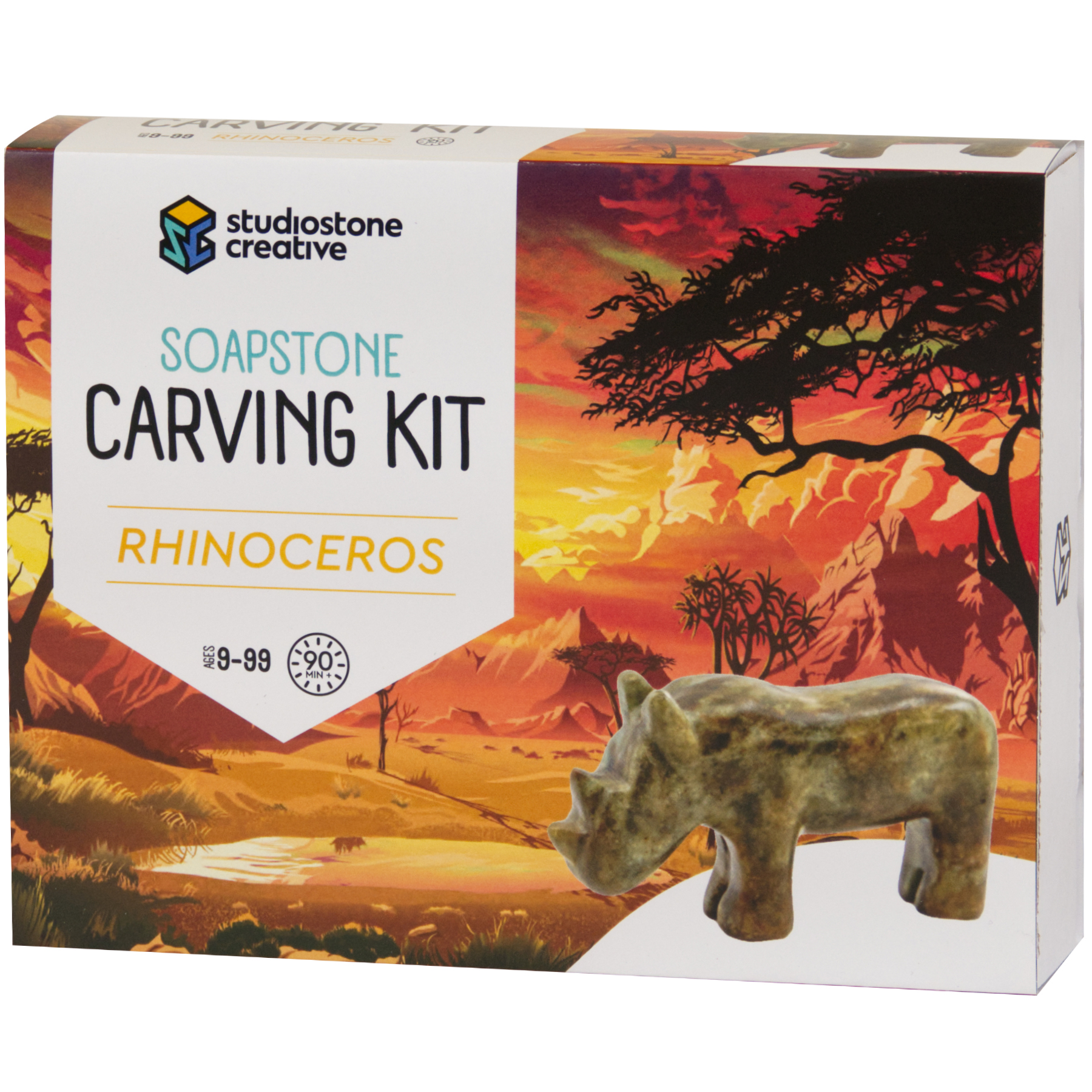 Studiostone Creative Rhino Soapstone Carving Kit image number null