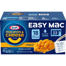 Kraft Easy Mac Original Macaroni & Cheese Dinner, 18 ct Packets