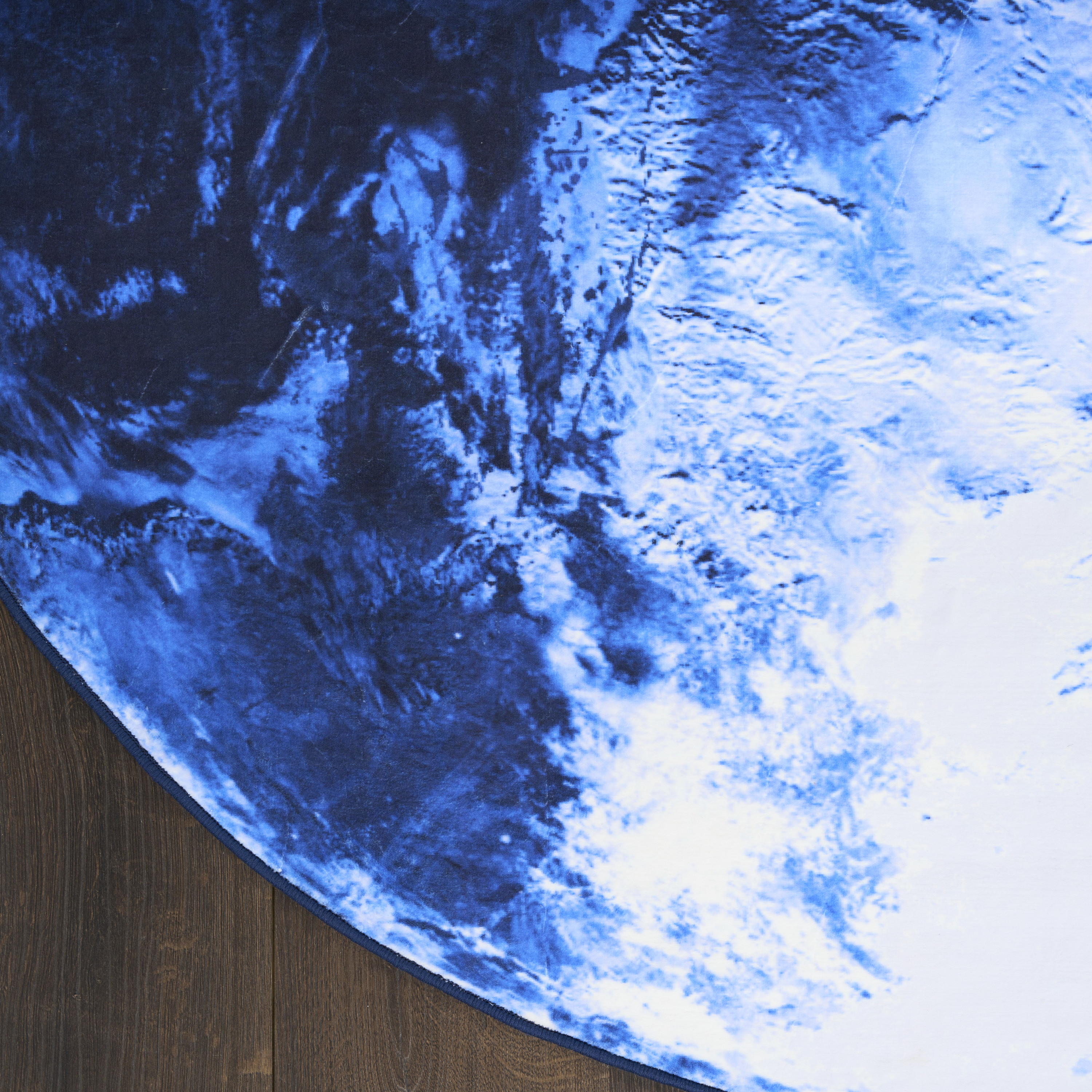 Nourison Imagination 5' x Round Blue Kids Indoor Rug