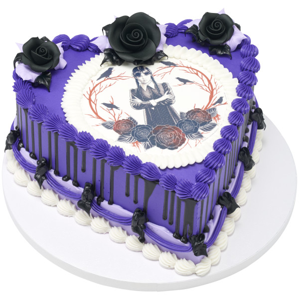 Wednesday Heart & Roses PhotoCake® Edible Image®