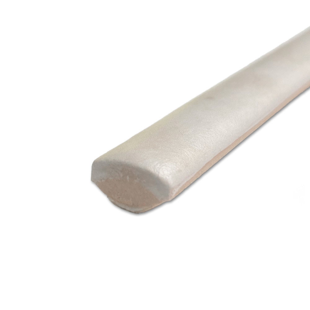 Coco Demi-Bullnose Matte Canvas Beige 1/2 in. x 7-7/8 in. Ceramic Wall Trim