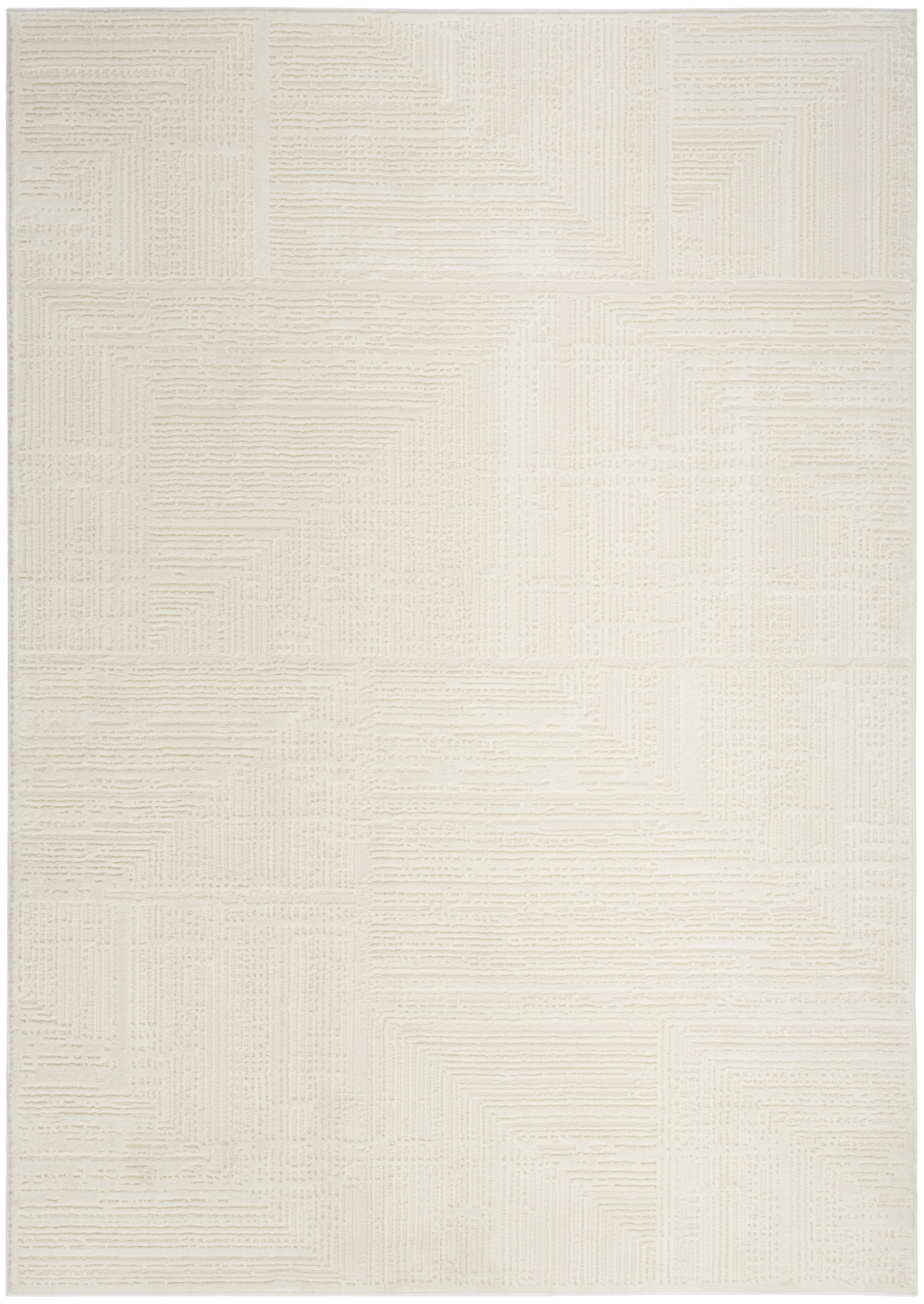 Nourison Sustainable Trends 5'3" x 7'3" Ivory Farmhouse Indoor Rug