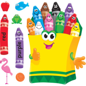Colorful Crayons Bulletin Board Set