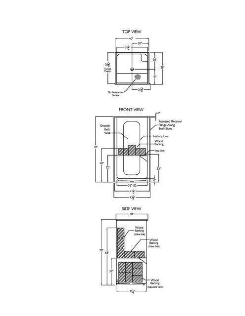 Technical Drawing — Cd Shower Tech Draw Xsa 4136sh Ot ANSI Type B