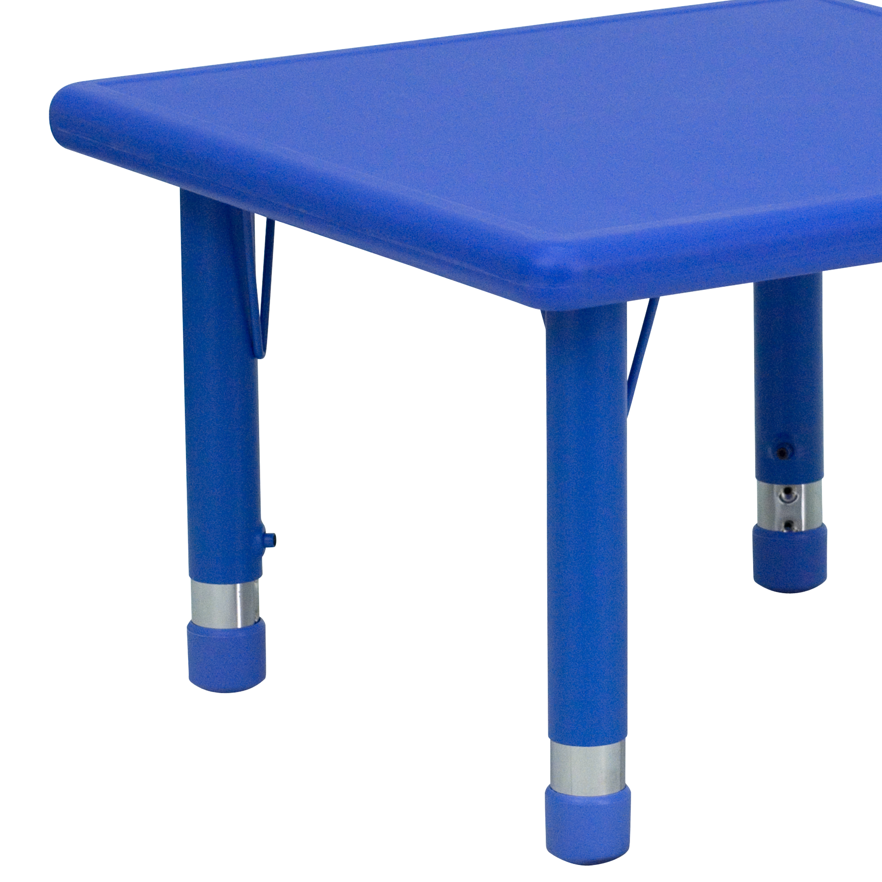 24" Square Natural Plastic Height Adjustable Activity Table - School Table for 4 - Picture 9 of 28