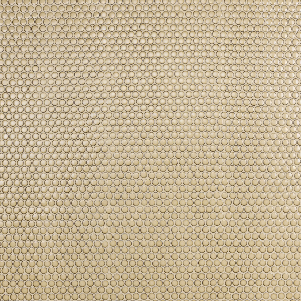 Hudson Penny Round Caffe 11-7/8 in. x 12-5/8 in. Porcelain Mosaic Tile