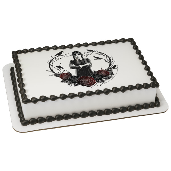 Wednesday Heart & Roses PhotoCake® Edible Image®