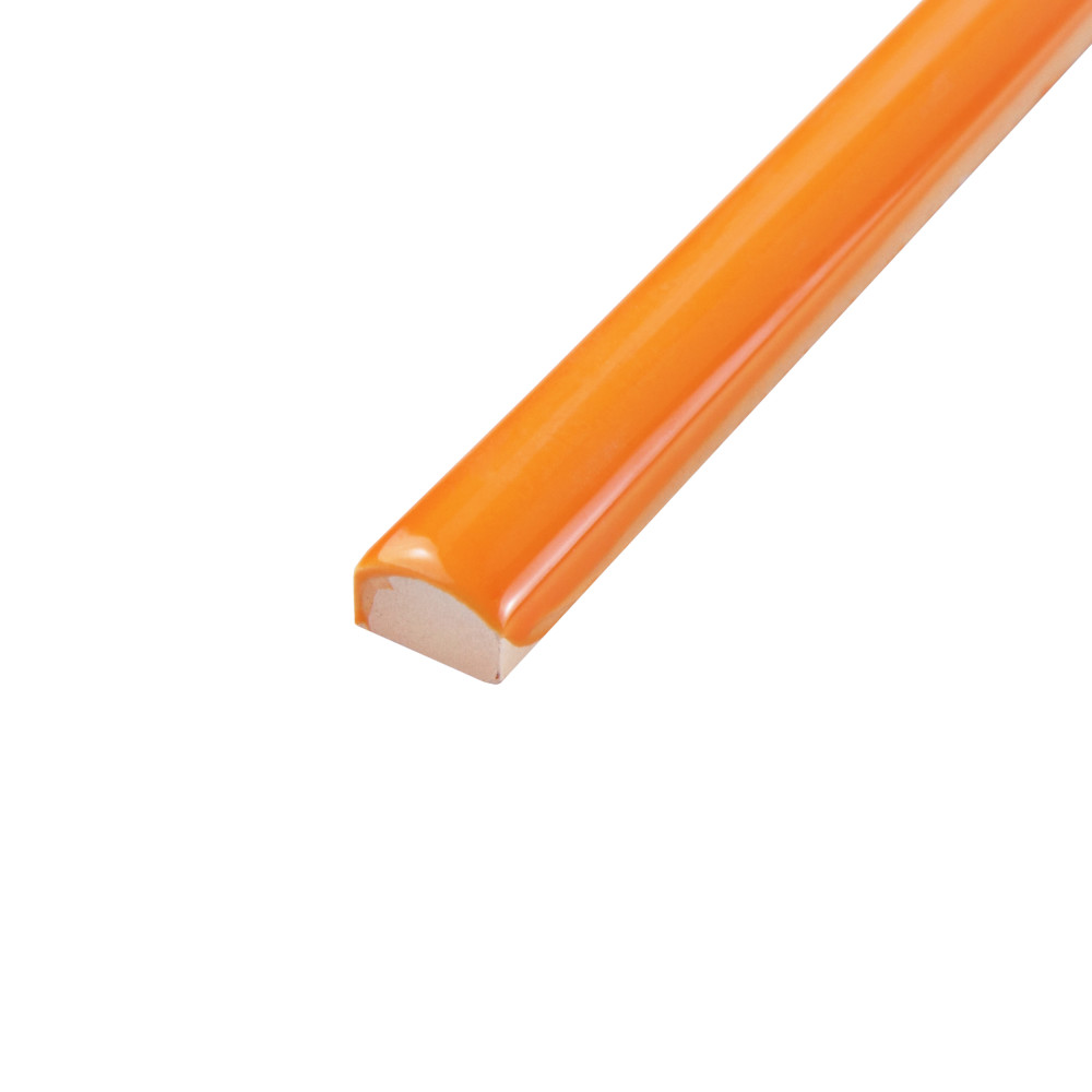 Twist Orange Sunset 1/2 in. x 11-3/4 in. Ceramic Wall Trim