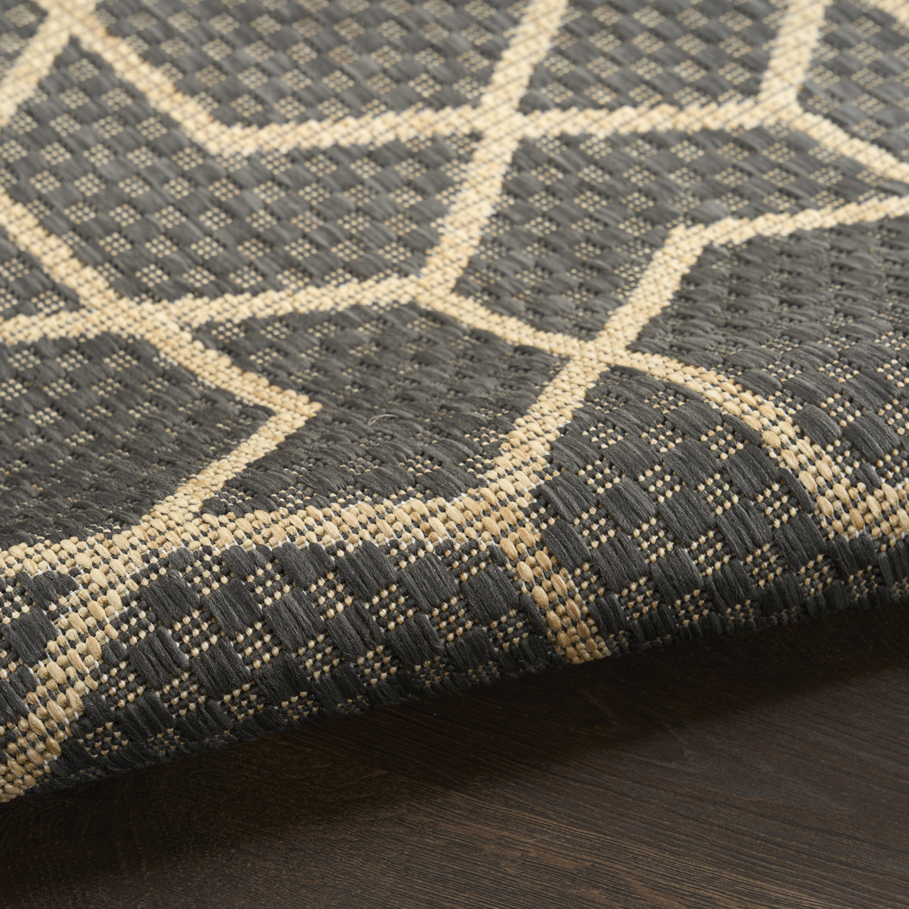Nourison Horizon Indoor/Outdoor 9' x 12' Charcoal Modern Rug