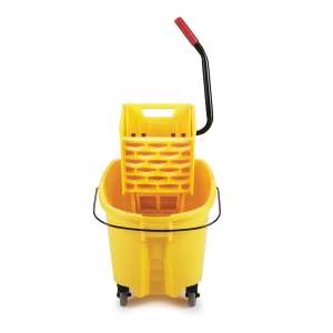 Rubbermaid Commercial, WaveBrake, 26qt, Mop Bucket w/ Sidepress Wringer, Yellow