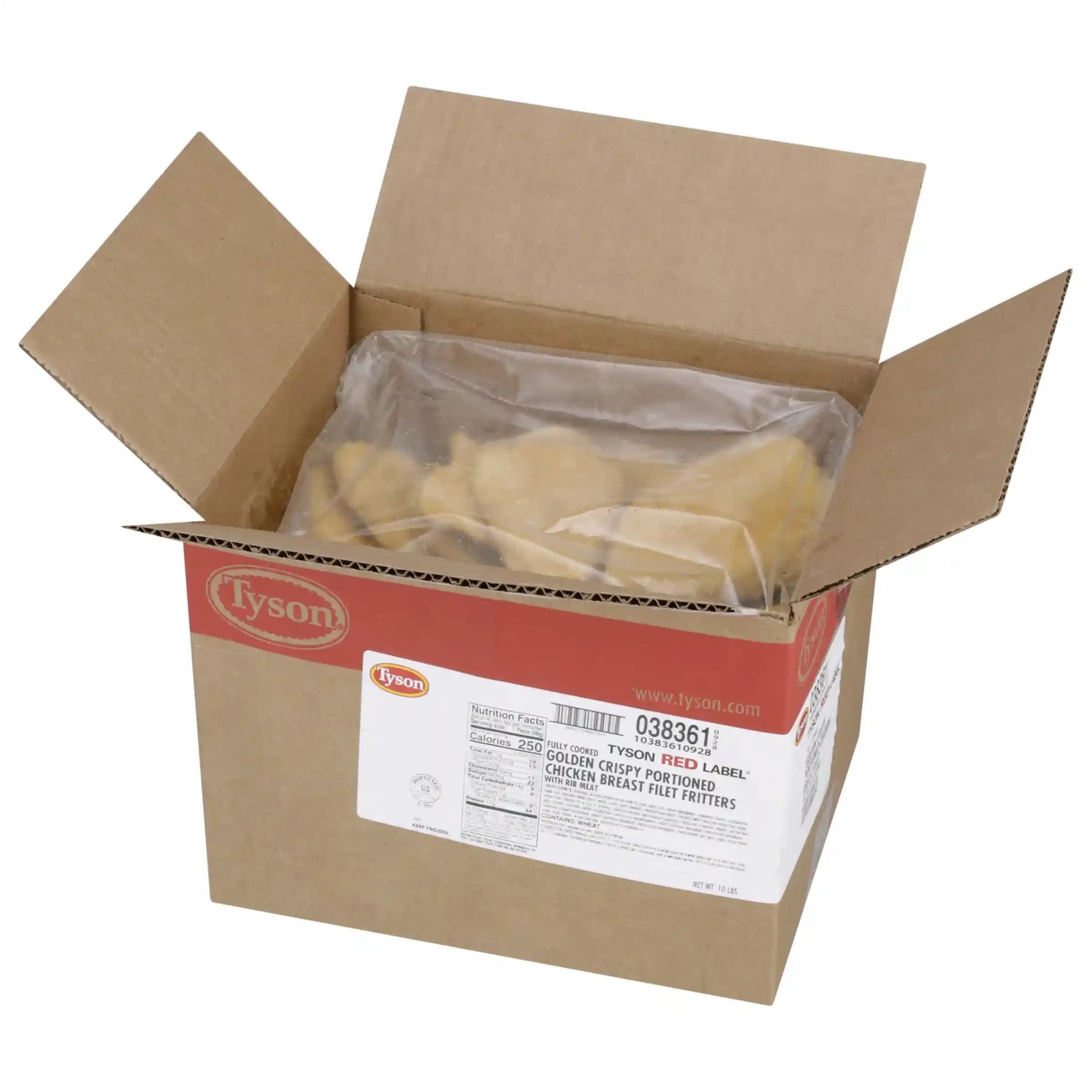 Tyson Red Label® Fully Cooked Golden Crispy Select Cut Chicken Breast Filet Fritters, 3.5 oz._image_4