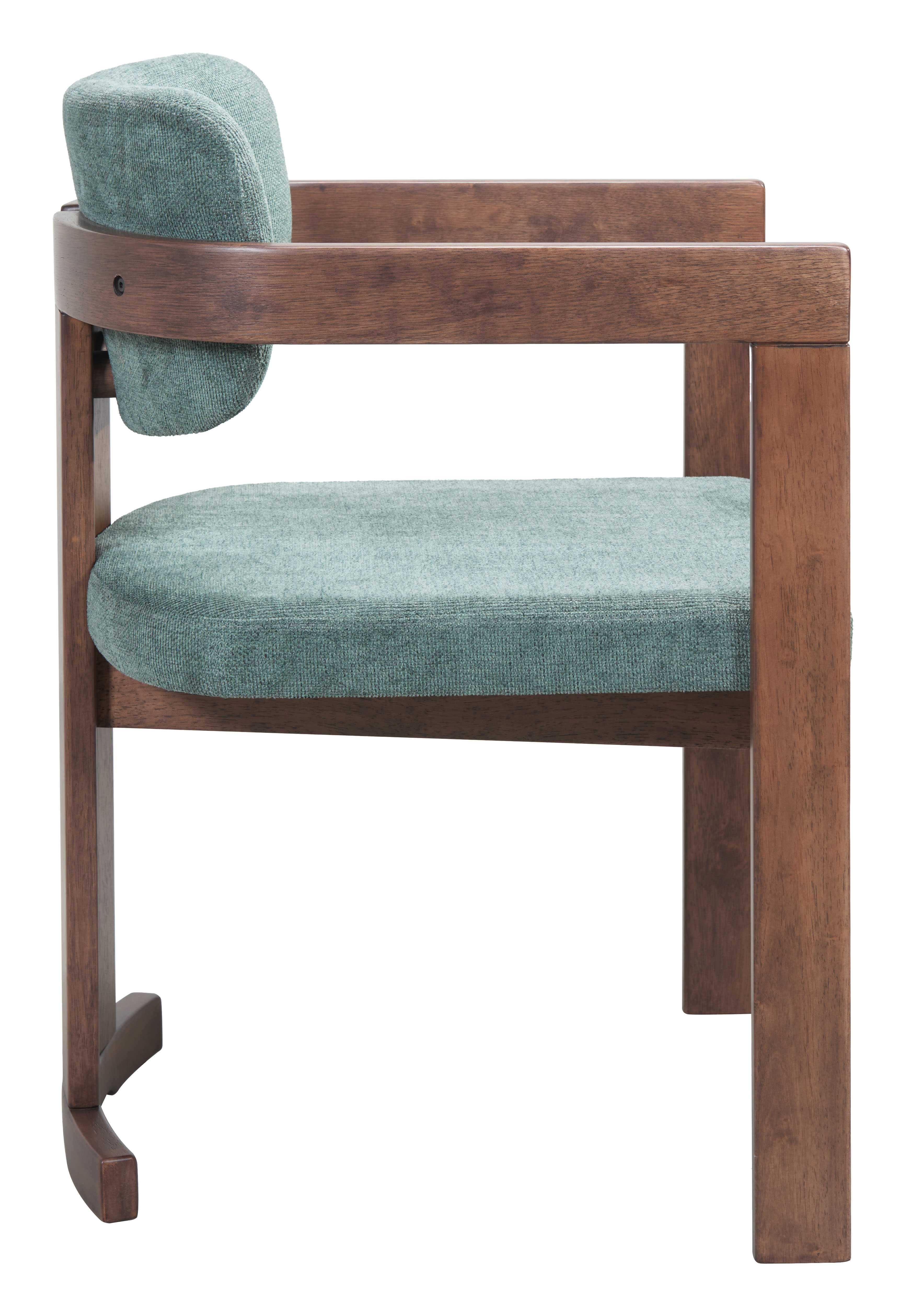 Poly Dining Chair Moss Gray & Walnut product image