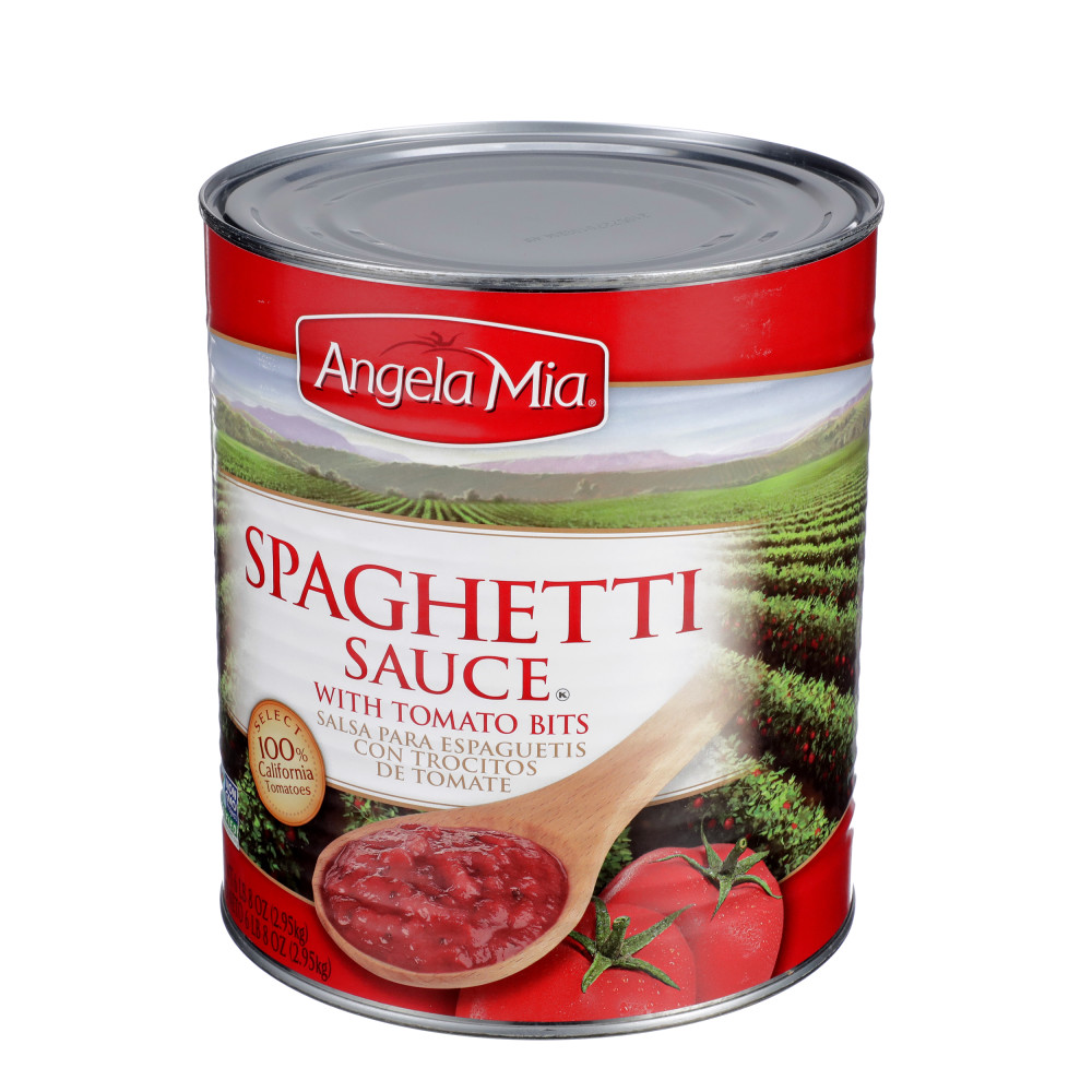 Angela Mia Spaghetti Sauce with Tomato Bits, 10 Can, 6/104 oz Conagra Foodservice Angela Mia Spaghetti Sauce with Tomato Bits, 10 Can, 6/104 oz Conagra Foodservice
