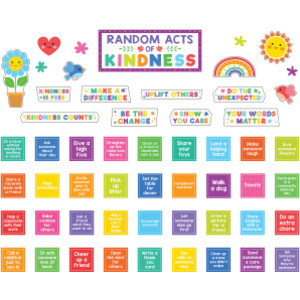 Colorful Random Acts of Kindness Bulletin Board Set, 55 Pieces