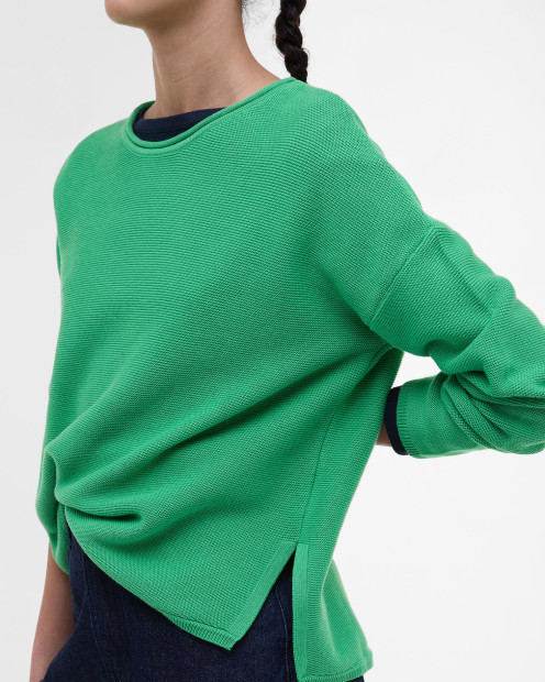 Marine Crew Neck Jumper Kelly Green