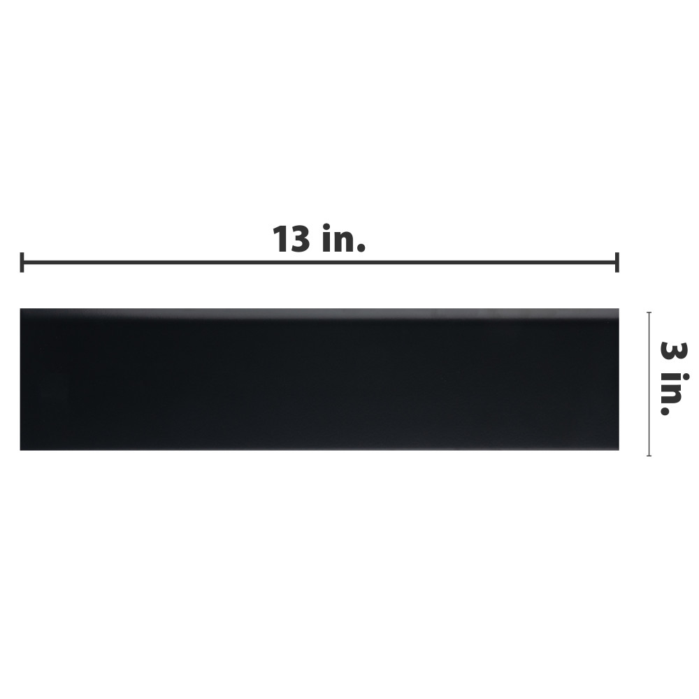 Battiscopa Matte Black 3-1/8 in. x 13 in. Ceramic Wall Trim | Merola Tile