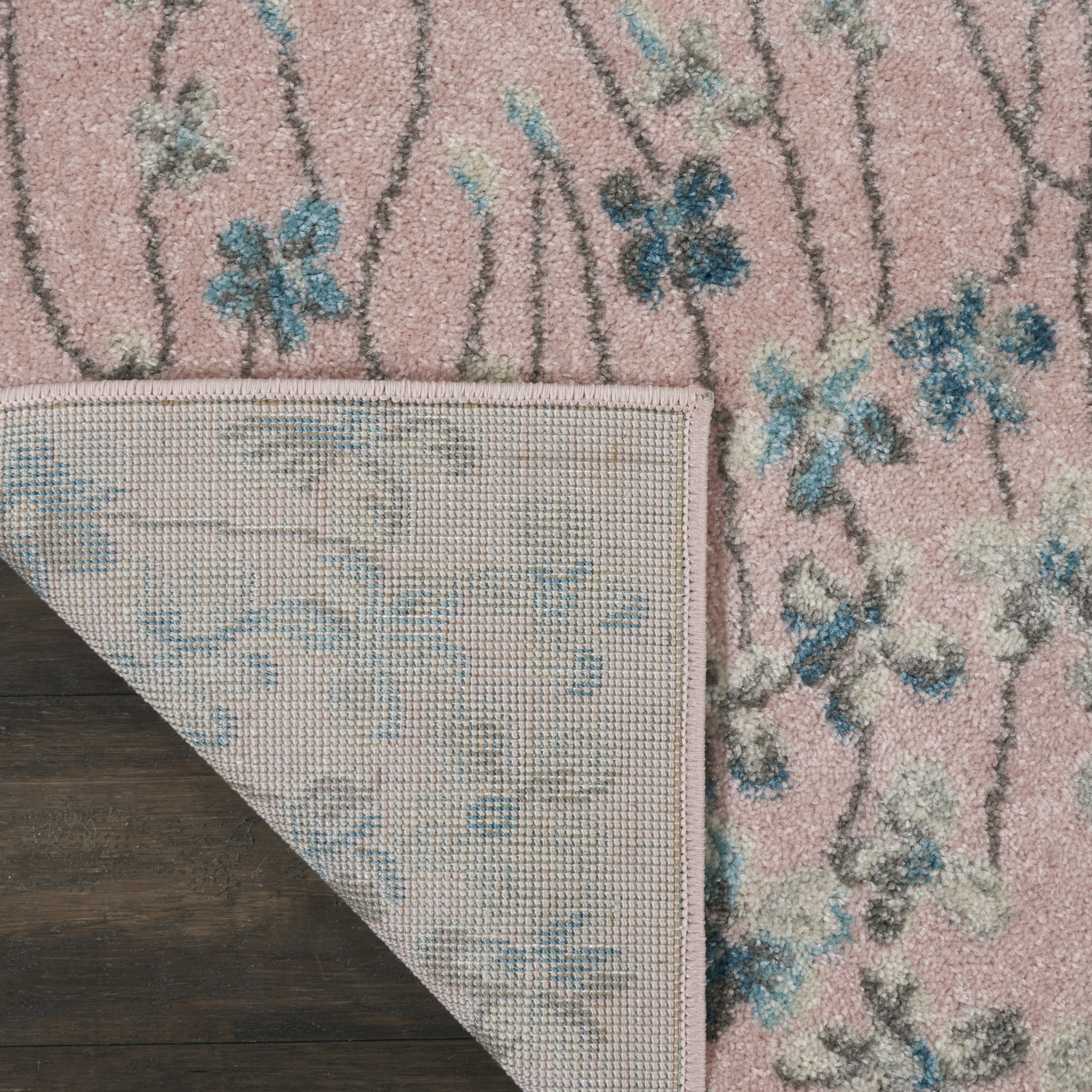 Nourison Tranquil 2'3" x 7'3" Pink Contemporary Indoor Rug