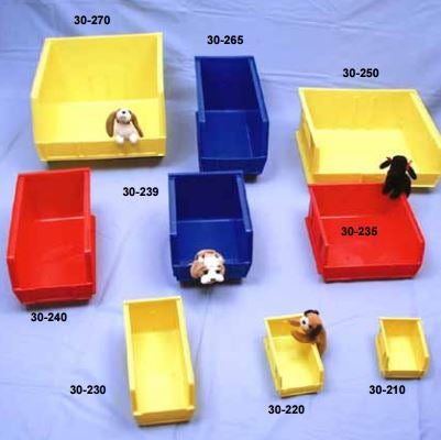 Storage Bin Blue Plastic 7.38 X 4.12 X 3 Inch