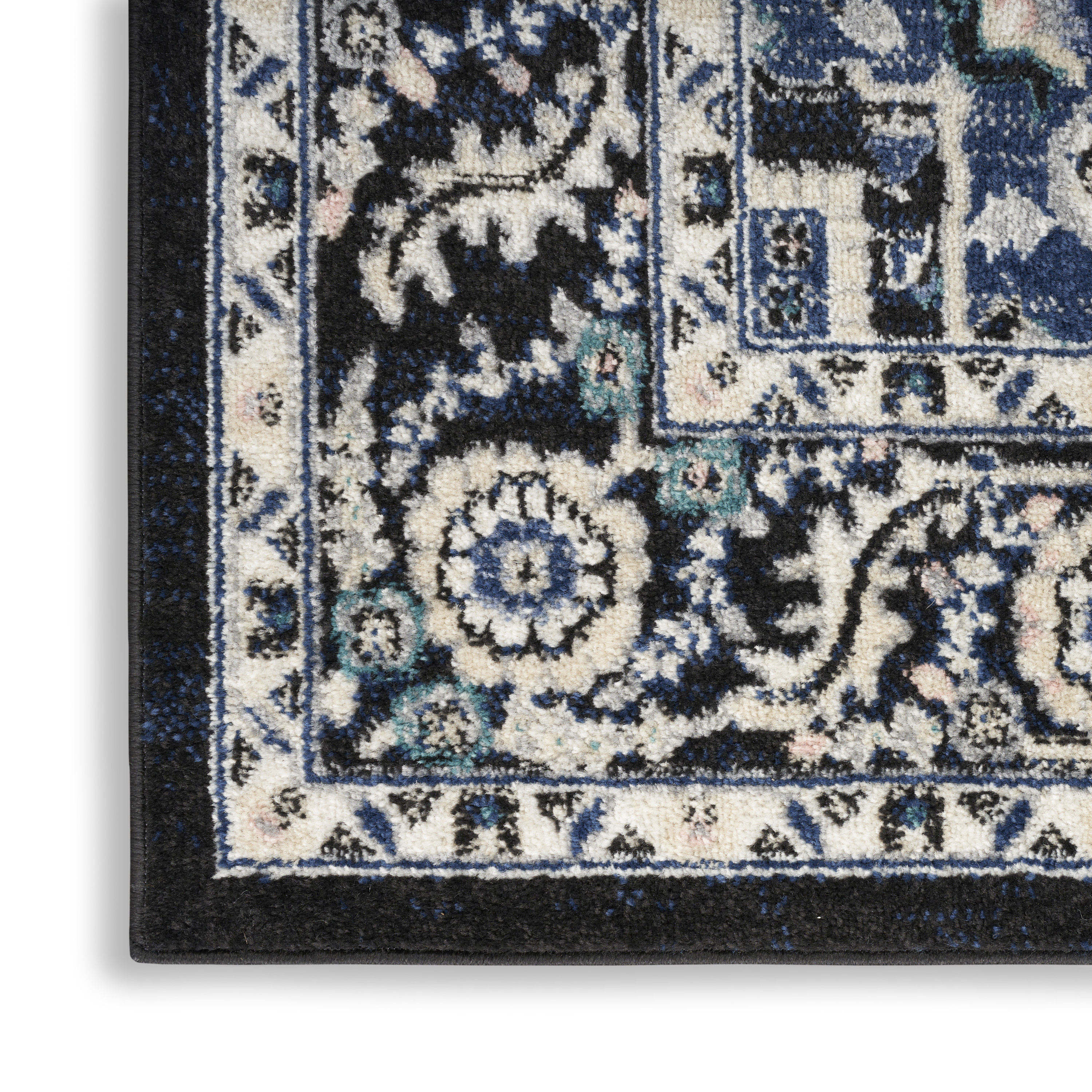 Nourison Passion 5'3" x 7'3" Black Ivory Bohemian Indoor Rug