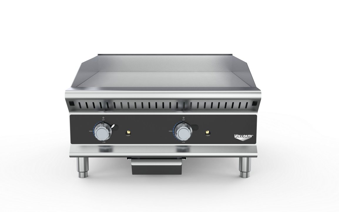 24-inch medium-duty flat-top gas griddle with thermostatic controls