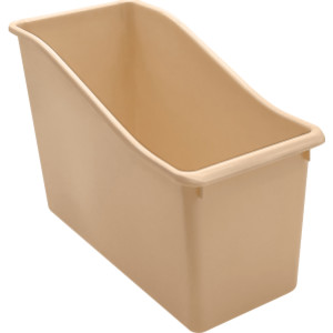 Plastic Book Bin, Light Brown