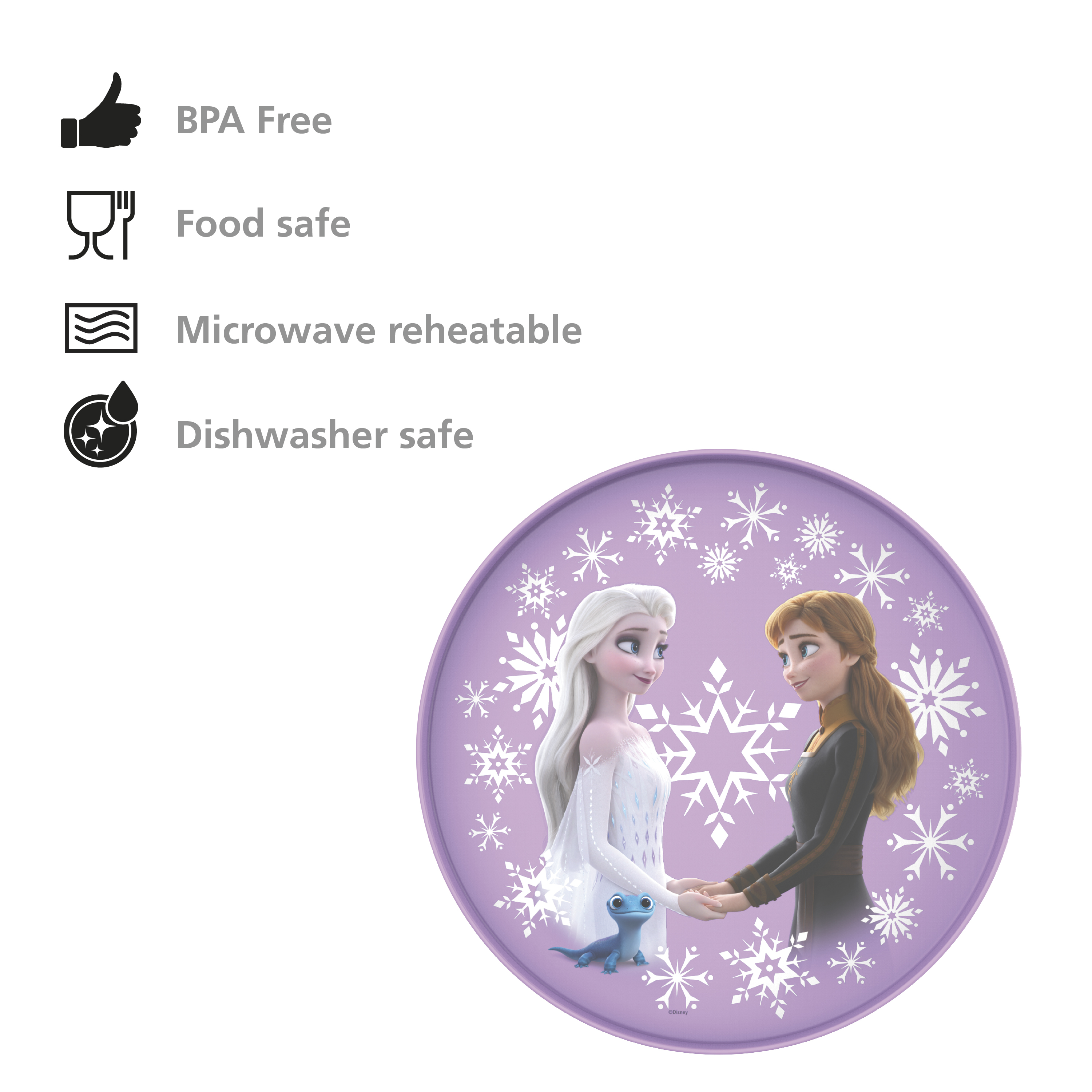 Disney Frozen 2 Movie Kids Dinnerware, Anna and Elsa, 2-piece set slideshow image 8