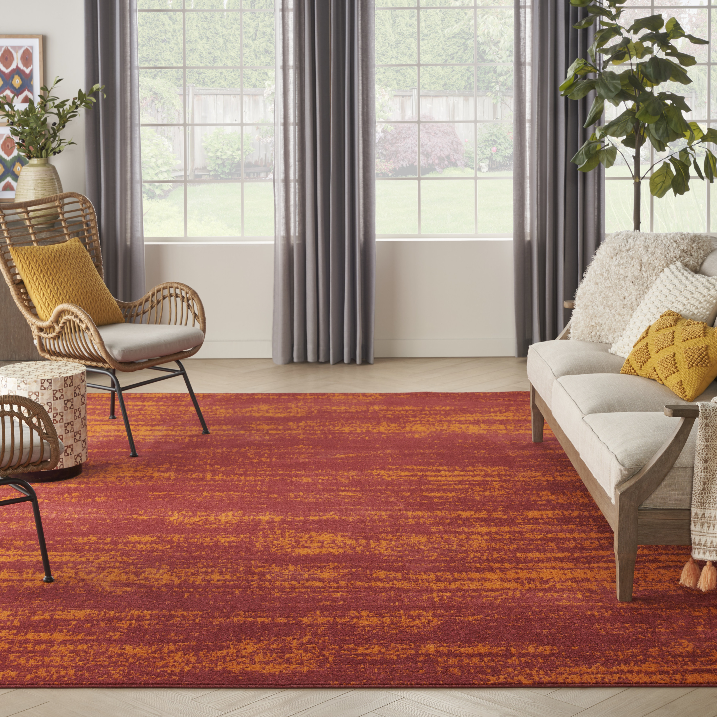 Nourison Nourison Essentials 8' x 10' Red Modern Rug