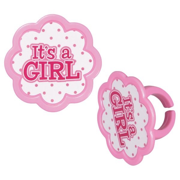 It's a Girl Cupcake Rings