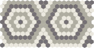 Foundation Gradient Blend 1″ Hexagon Mosaic Matte