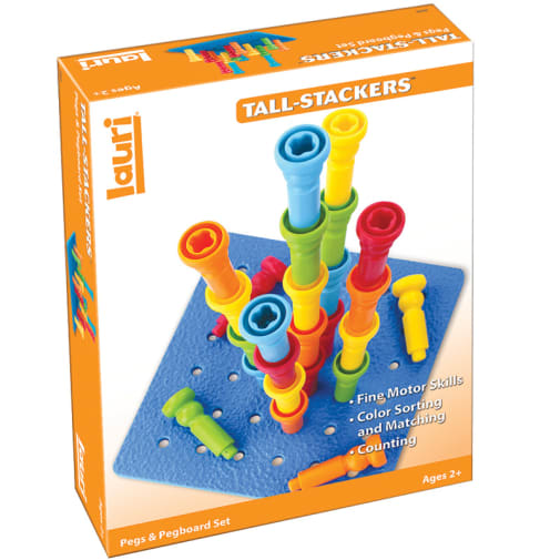 Tall Stacker Pegs and Pegboard Set