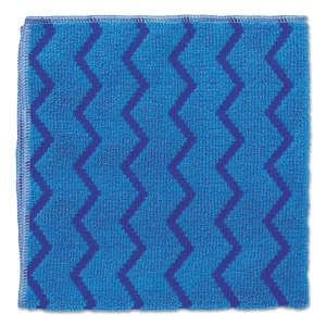 Rubbermaid Commercial, HYGEN, Microfiber Cloth, 16"x16", Blue