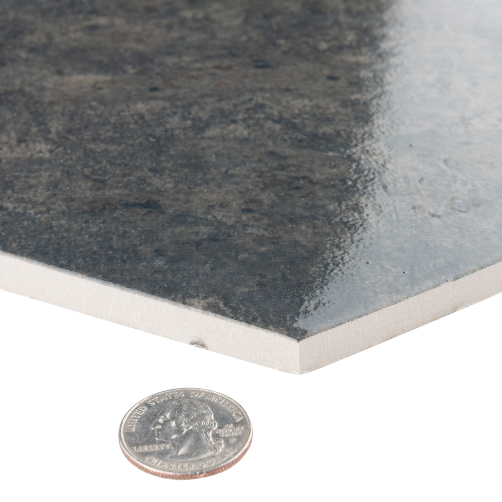 Sample – Capri Hex Nero Porcelain Floor and Wall Tile