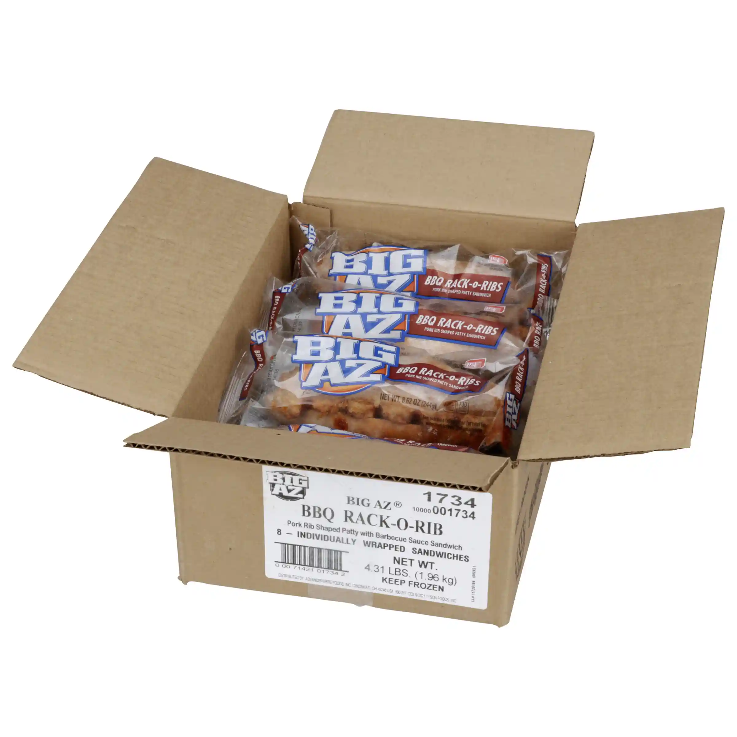 Big AZ® Rack-O-Ribs Barbecue Pork Rib Sandwich_image_4