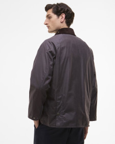 Paul Smith loves Barbour Oversized Bedale Waxed Jacket Grey Lilac