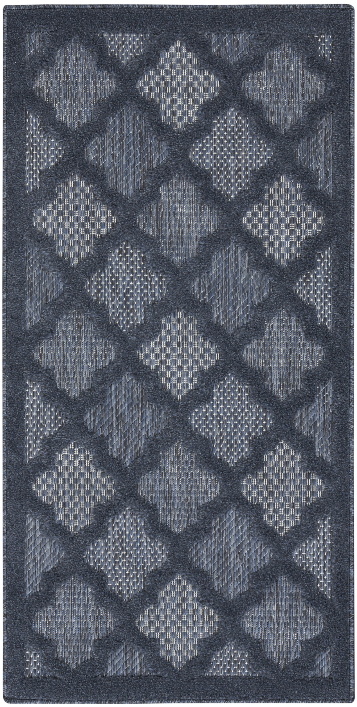 Nourison Easy Care 2' x 4' Navy Blue Modern Rug