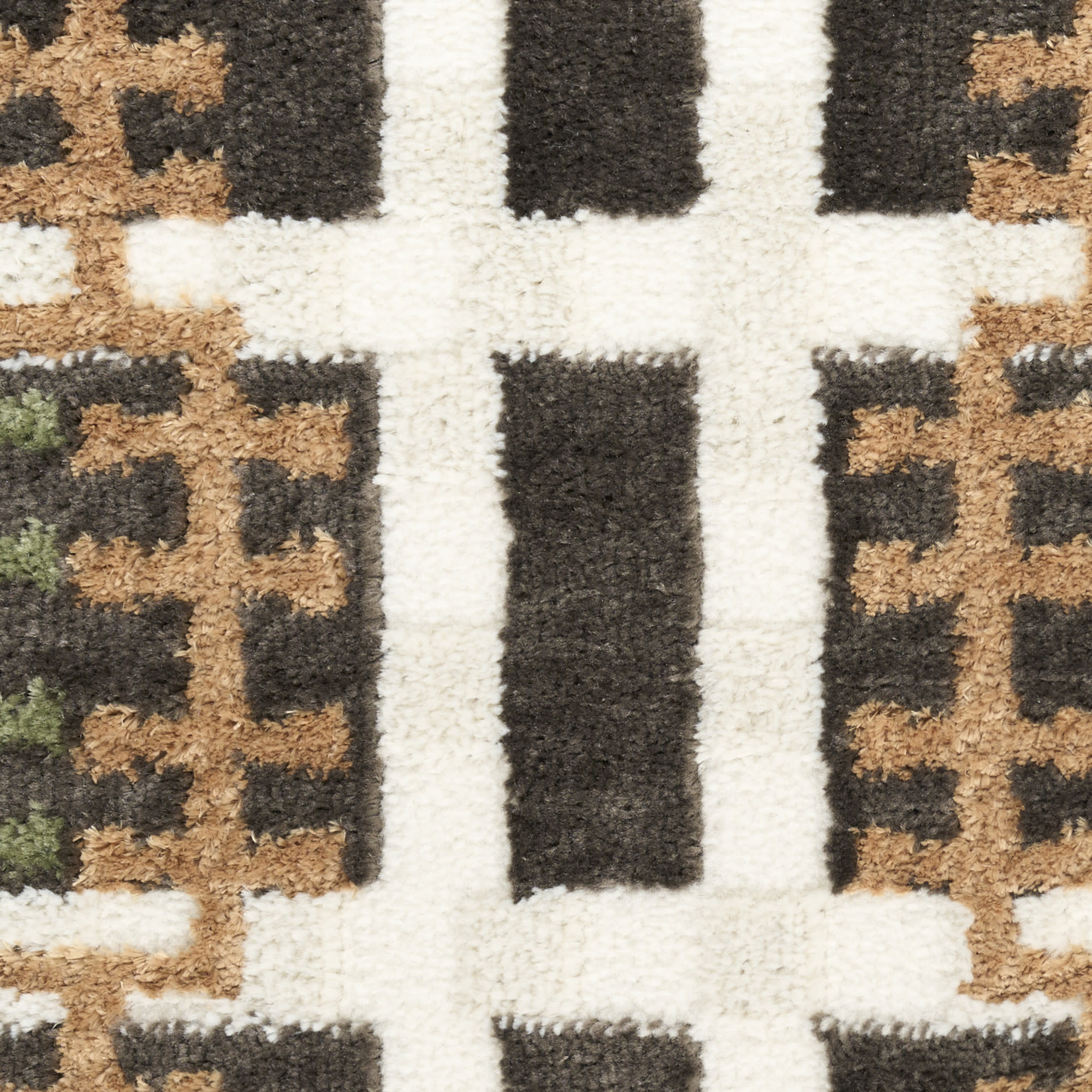 Nourison Nordic 5' x 7' Charcoal Multicolor Modern Indoor Rug